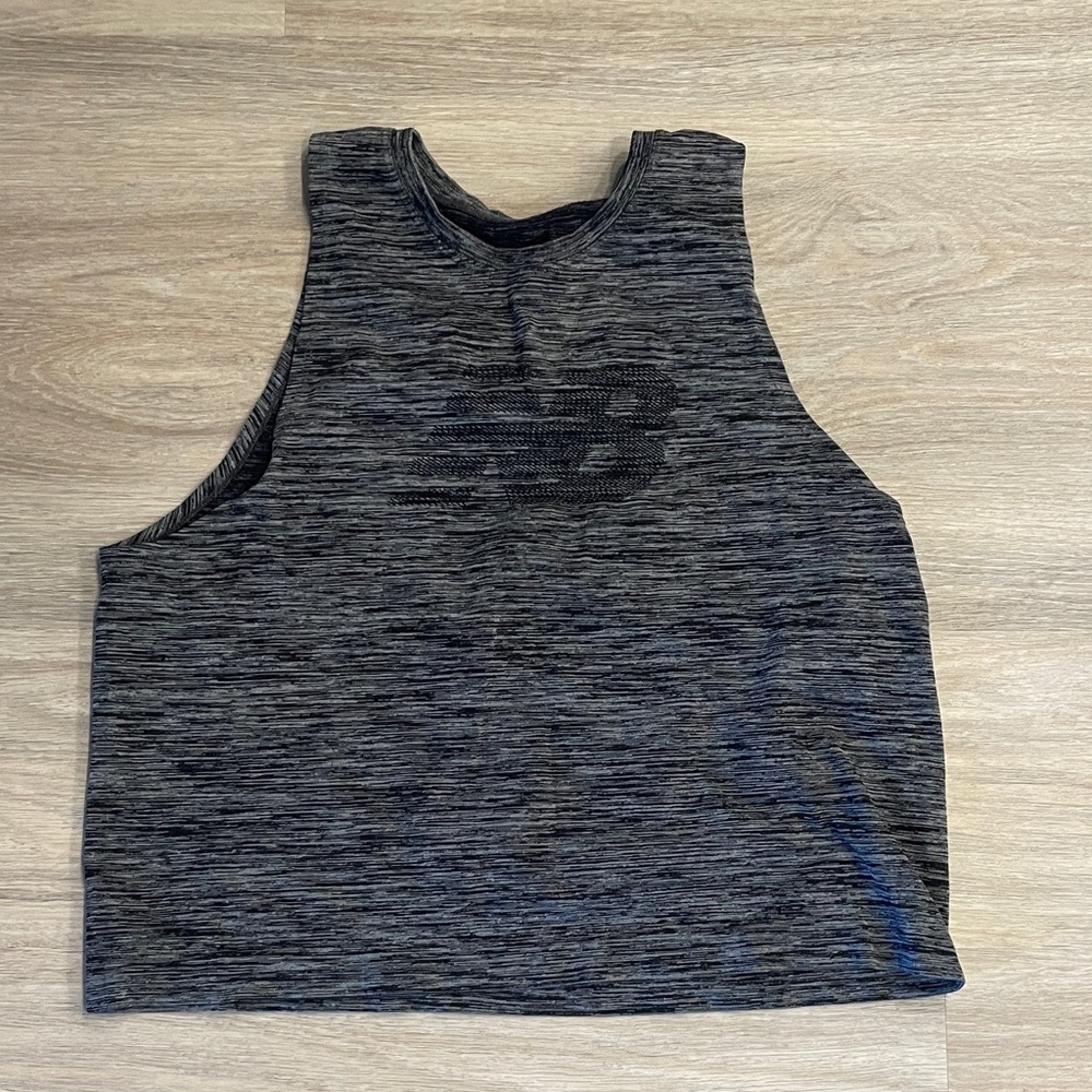 New Balance Charcoal Athletic Crop Tank